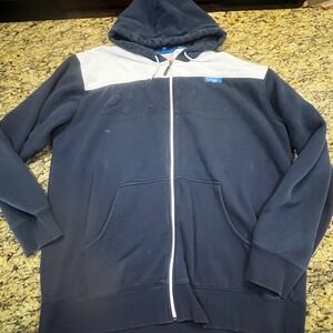 Nike Blue‎ Ribbon Sports BRS Full Zip Hoodie Mens Large Navy Blue White
